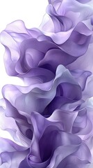 Fototapeta premium A mesmerizing abstract composition featuring ethereal purple and lavender waves that seamlessly flow together, creating a sense of tranquility and depth.