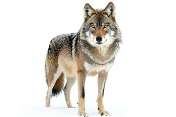 Obraz premium a wolf isolated on white background