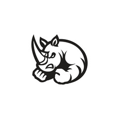 Rhinoceros mascot template