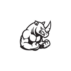 Rhinoceros mascot template