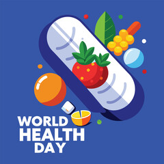 A colorful poster celebrating World Health Day