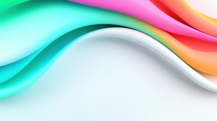 Abstract Colorful Waves Background