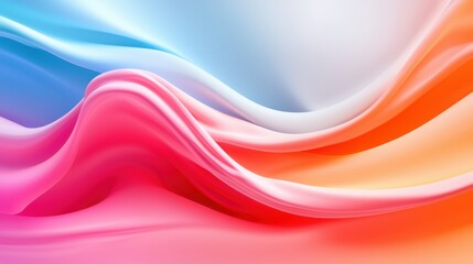 Abstract Colorful Waves Flowing Fabric Texture Background
