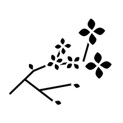 cherry blossom glyph icon