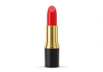 Fototapeta premium Red lipstick realistic 3D isolated on White transparent background