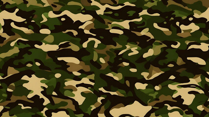 vector camouflage, khaki, dark green background, army print, fashionable design for protective workwear