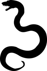 black snake symbol silhouette vector file svg black snake