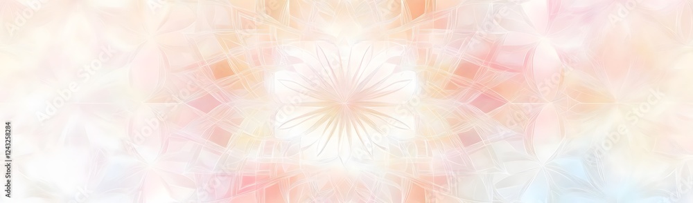 Poster abstract floral pattern with soft pastel colors creating a serene background for artistic projects