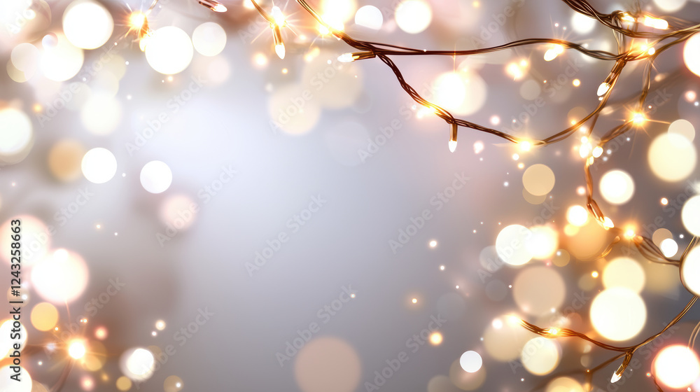Aufkleber blurred bokeh with muted tones. soft bokeh lights create dreamy atmosphere with muted colors and gen