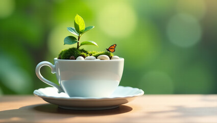 Whispers of Nature: A Teacup Ecosystem