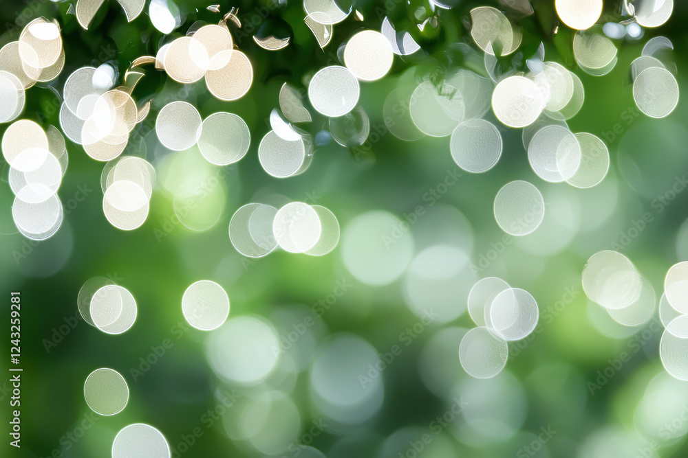 Aufkleber blurred bokeh with muted tones. soft bokeh lights create serene atmosphere with muted colors and gen