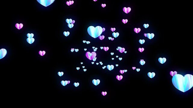 Heart Neon Pink Blue