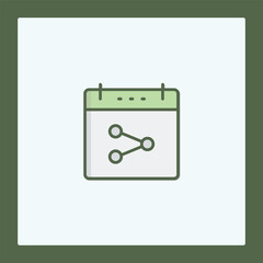 Modern Web Browser Share Icon: Digital Connectivity Symbol