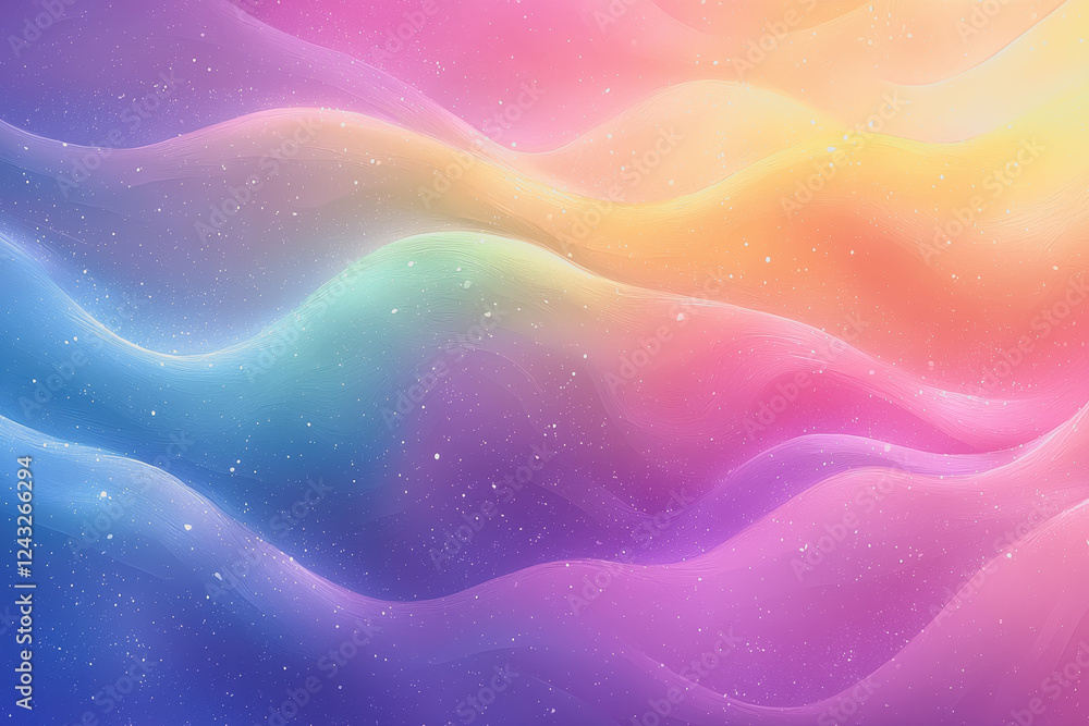 Aufkleber colorful starry background with various bright stars and gradient colors creating a night sky effect
