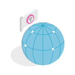 Take a look a look at this amazing icon of global network in trendy style