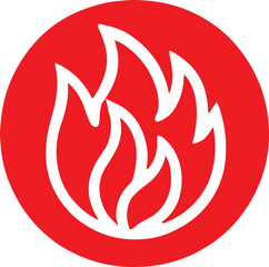 Fire icon silhouette vector set. Fire flame logo vector illustration