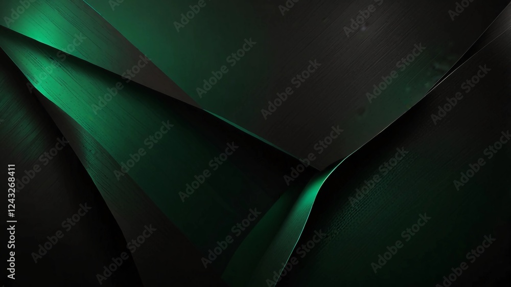 Poster background black and green dark are light with the gradient is the surface with templates metal text