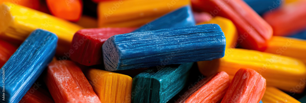Poster collection of multicolored rectangular blocks