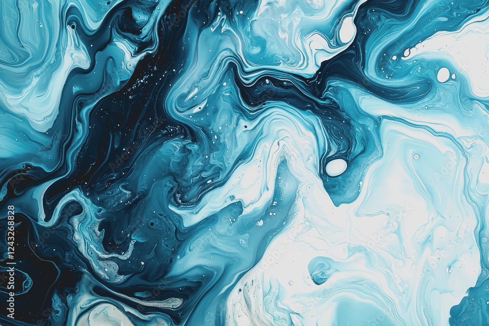 Aufkleber blue and white marble background with natural patterns and textures for design and artistic applicat