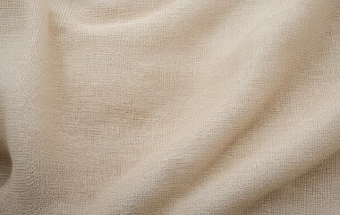 A close-up of a piece of fabric with a textured pattern in natural beige and brown colors