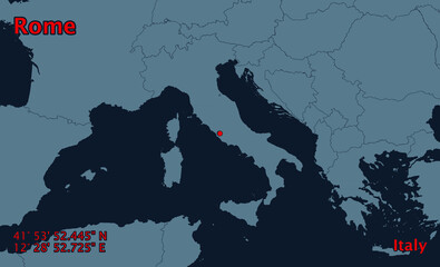Rome Location Map