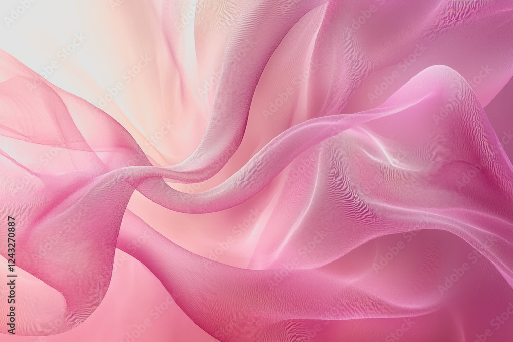 Poster pink silk fabric background texture draped elegantly creating a soft and smooth visual appeal for de