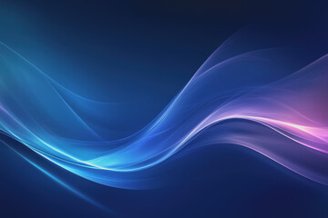 Obraz premium Abstract blue and pink waves flowing on a dark background creating a mesmerizing visual effect for use in digital designs or artwork
