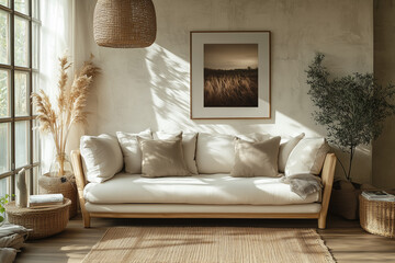 Sunlit Minimalist Living Room