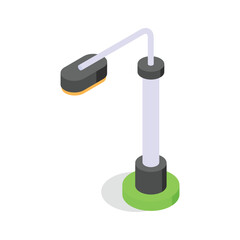 Trendy isometric icon of street light in modern style