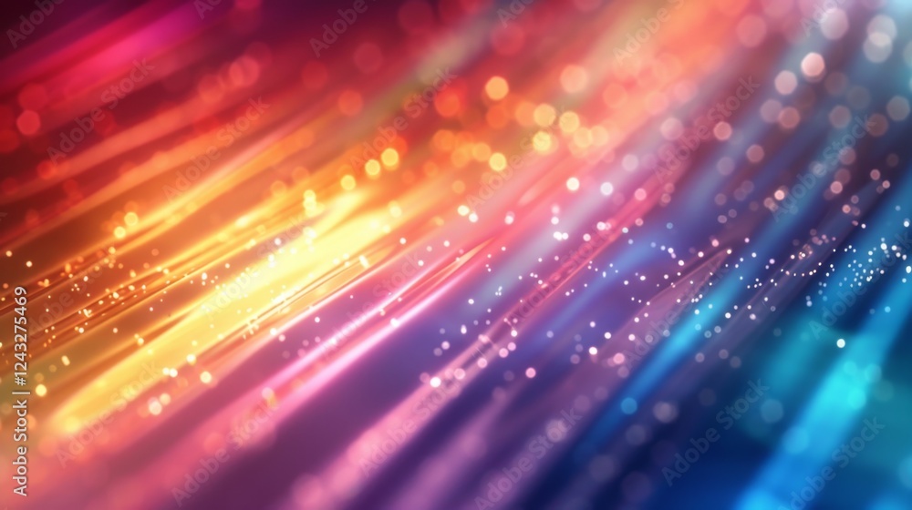 Poster vibrant abstract gradient background showcasing iridescent colors and dynamic light patterns