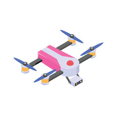 Icon of a drone with IoT capabilities for remote control.