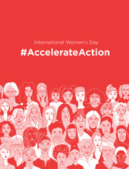 Diverse Women Illustration for International Women's Day Campaign #AccelerateAction