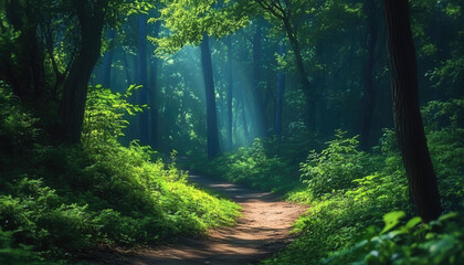 Obraz premium Trail Through the Forest