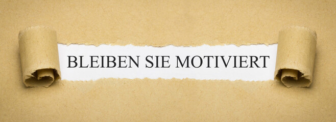 Bleiben Sie motiviert