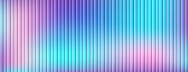 Colorful corrugated, fluted glass vector texture. Ribbed plastic gradient background