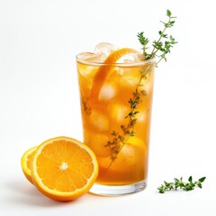 Fototapeta premium Citrus Thyme Iced Tea A zesty 