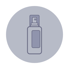 Icon of beauty spray bottle against gray background. Modern beauty concept
