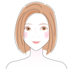 40代女性のショートボブのヘアスタイル