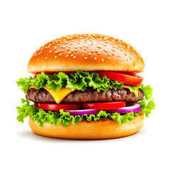 Juicy Cheeseburger with Fresh Toppings