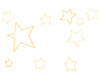 シンプルで可愛い星の線画背景イラスト