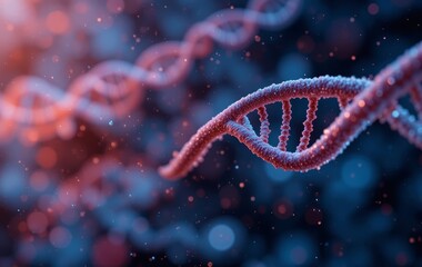 A close-up of a DNA strand