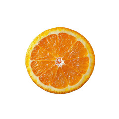 fresh Orange slice isolated on transparent background 