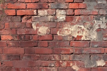 Weathered brick wall texture with varied hues. Neural network AI generated