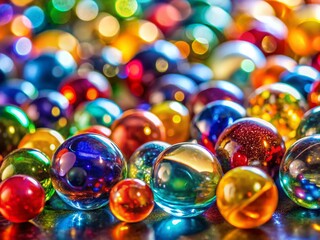 Colorful Glass Marbles Tilt-Shift Miniature Photography