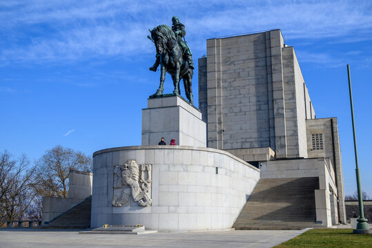 National Monument at Vitkov hill in Zizkov district in Prague, Czech Republic