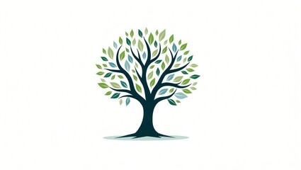 Vector of a tree on a white background 