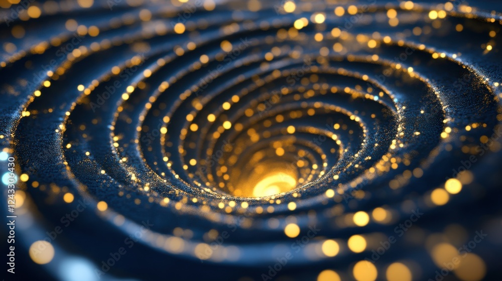 Aufkleber artistic rendering of a sales funnel with golden pathways, representing successful conversion rate o