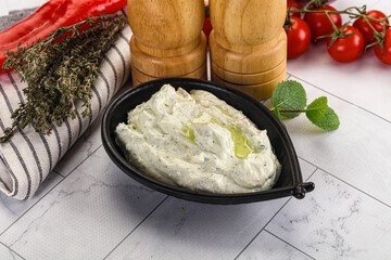 Greek feta dip with oil