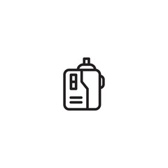 Icon of a Vape smoking electric . It has a nozzle at the top, a label area on the body, and a slightly curved shape. Represents an aerosol product, spray paint, or other pressurized spray.