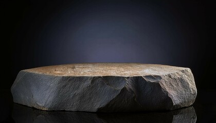 stone on black background